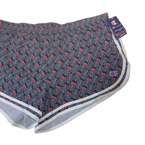 Champion Women Athletic Shorts Double Dry Moisture-Wicking SZ XL Monogram print - Picture 3 of 12